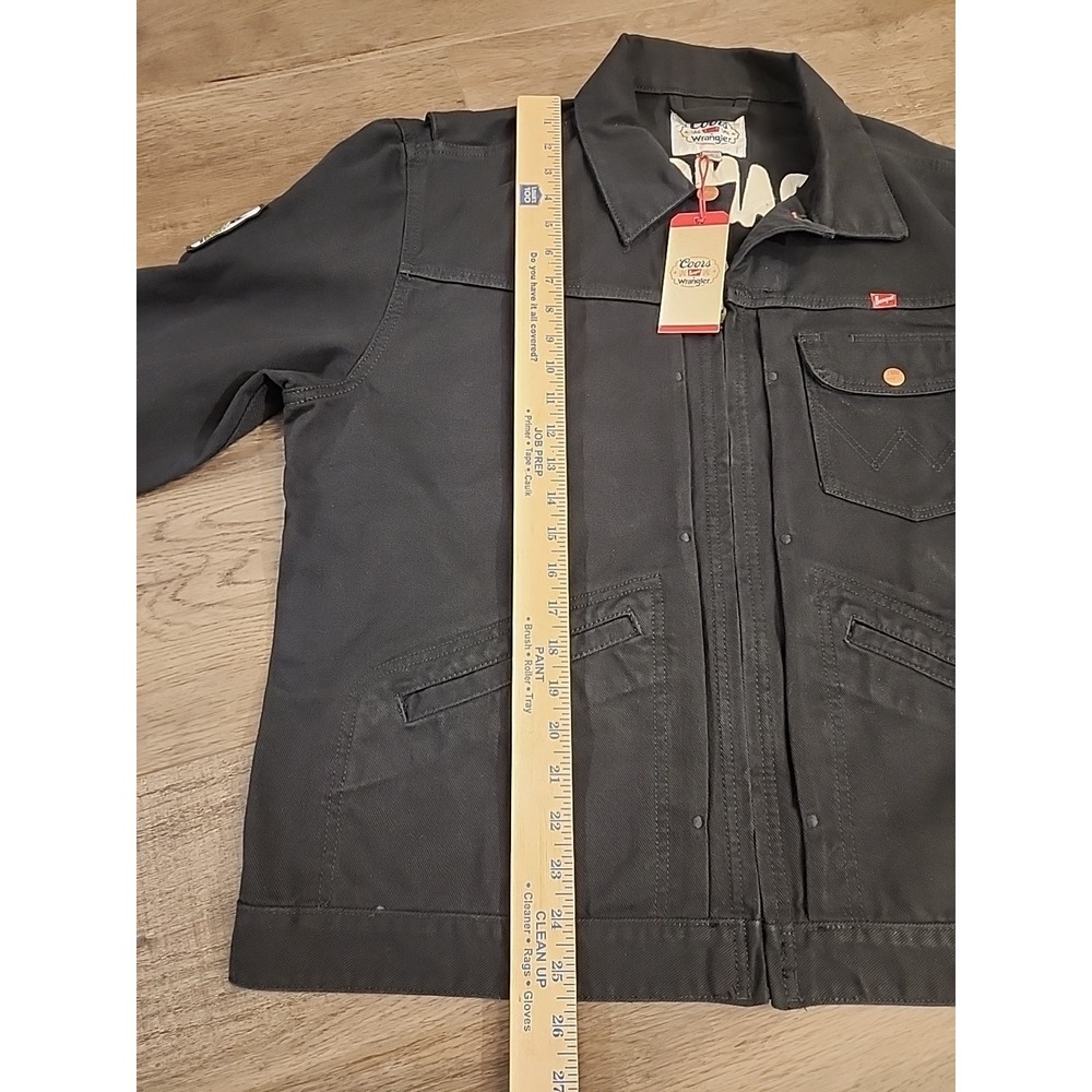 Wrangler Jeans Coors Banquet Mens L Black Denim Jacket Cowboy Buy It SHIPS FAST - Picture 6 of 7
